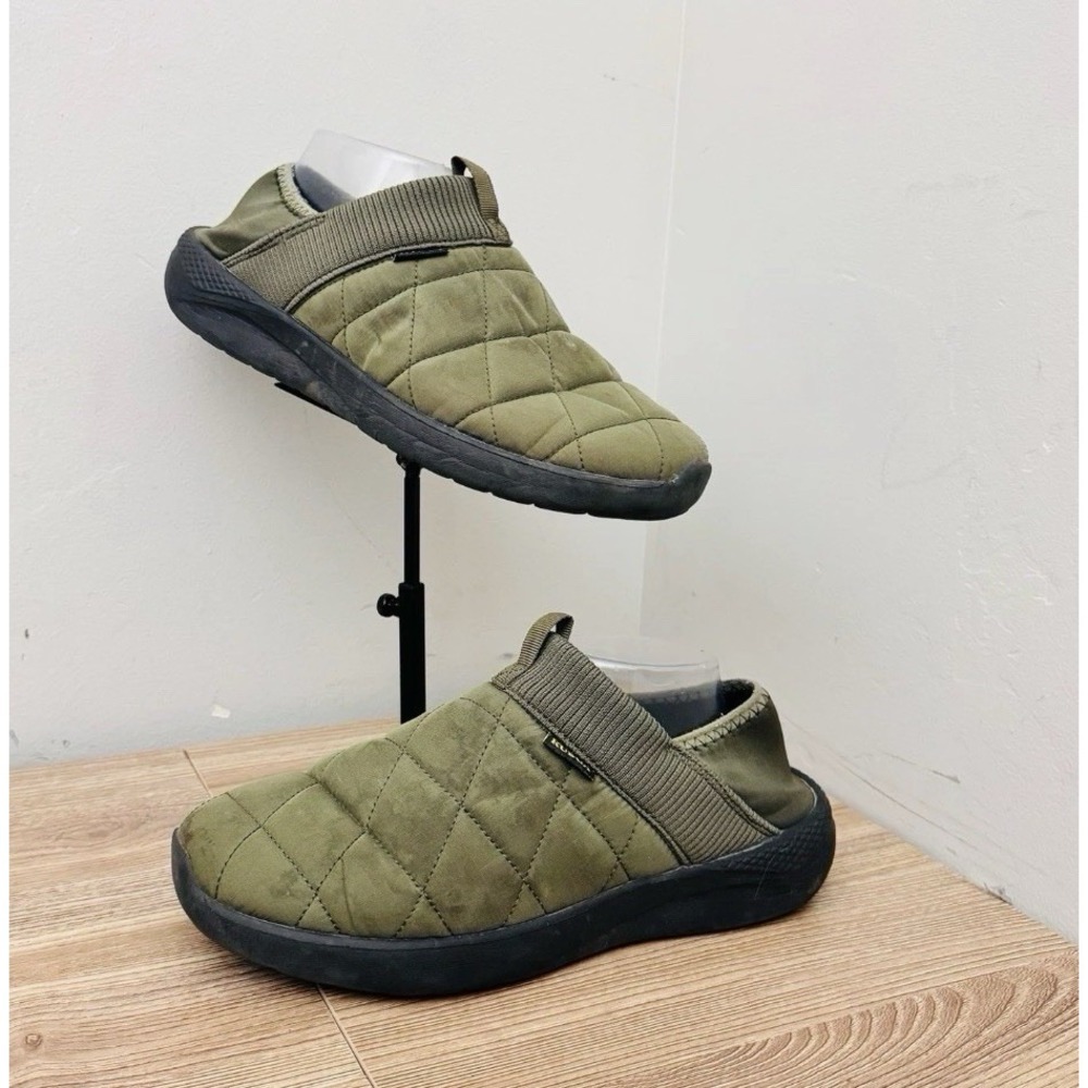 Kubua Green Quilted Slip On Slippers Men's Sz 6.5 Women's 7.5 NWT